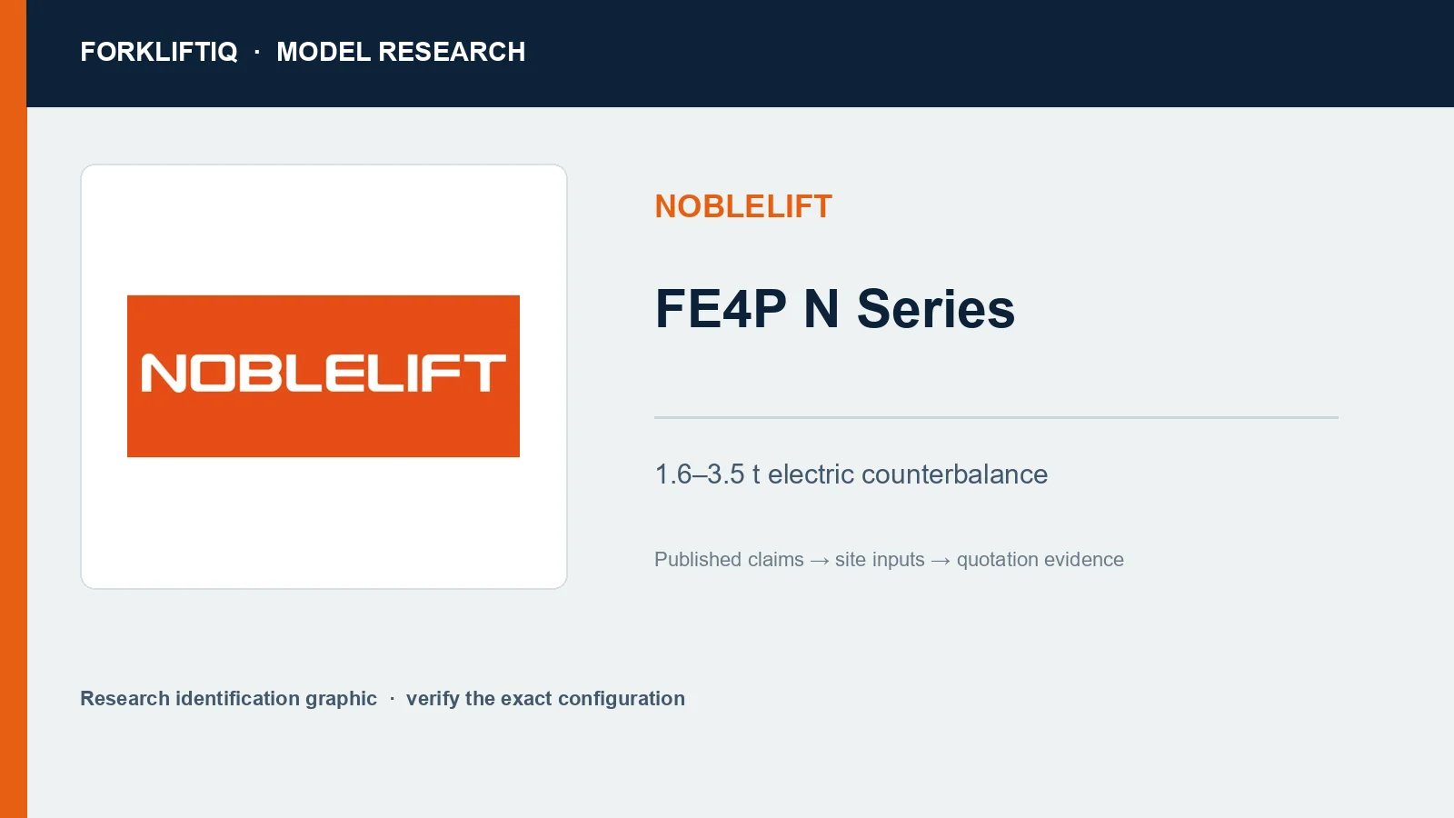NOBLELIFT FE4P N Series research identification graphic