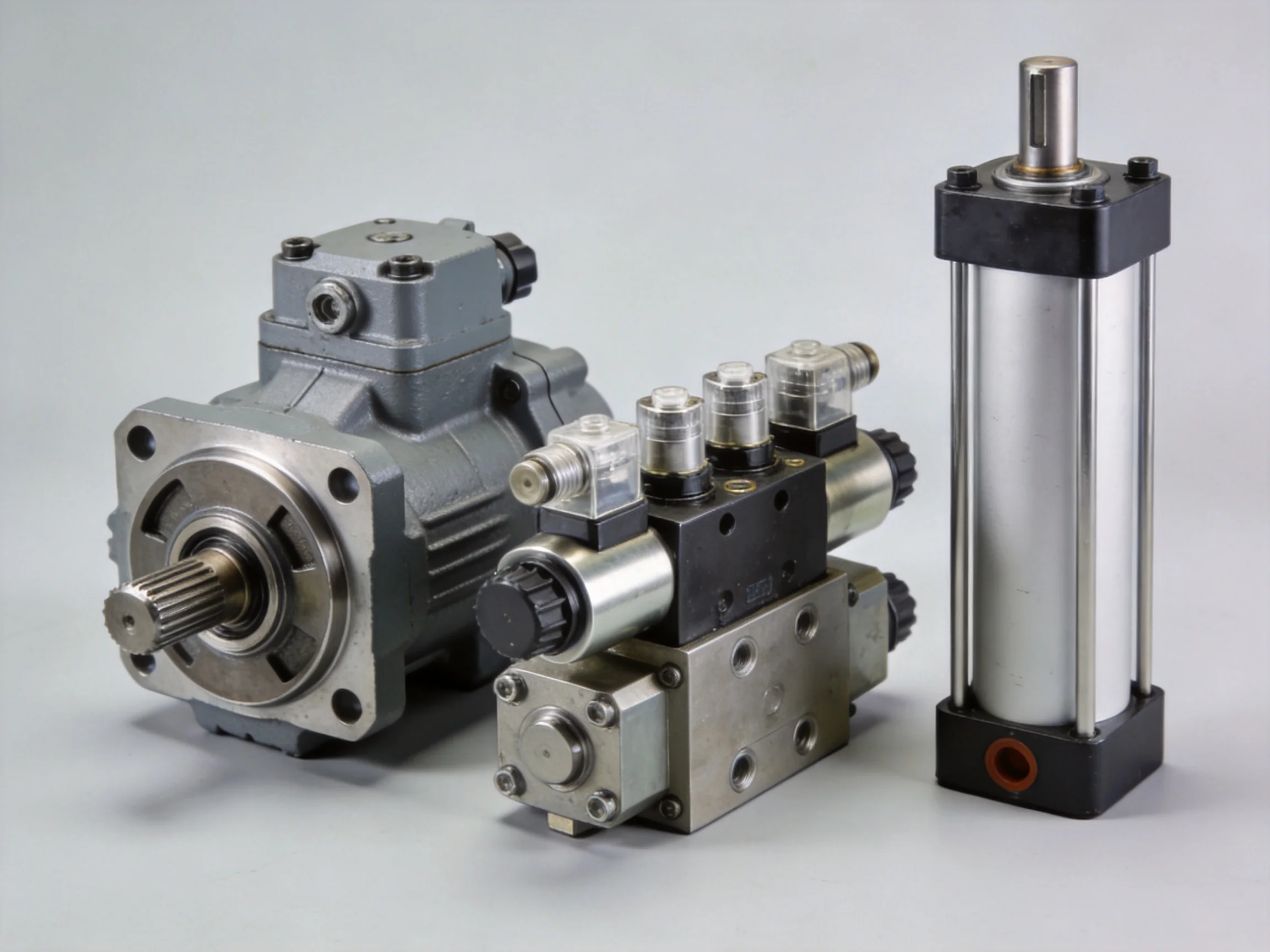 Forklift hydraulic pump, valve and cylinder