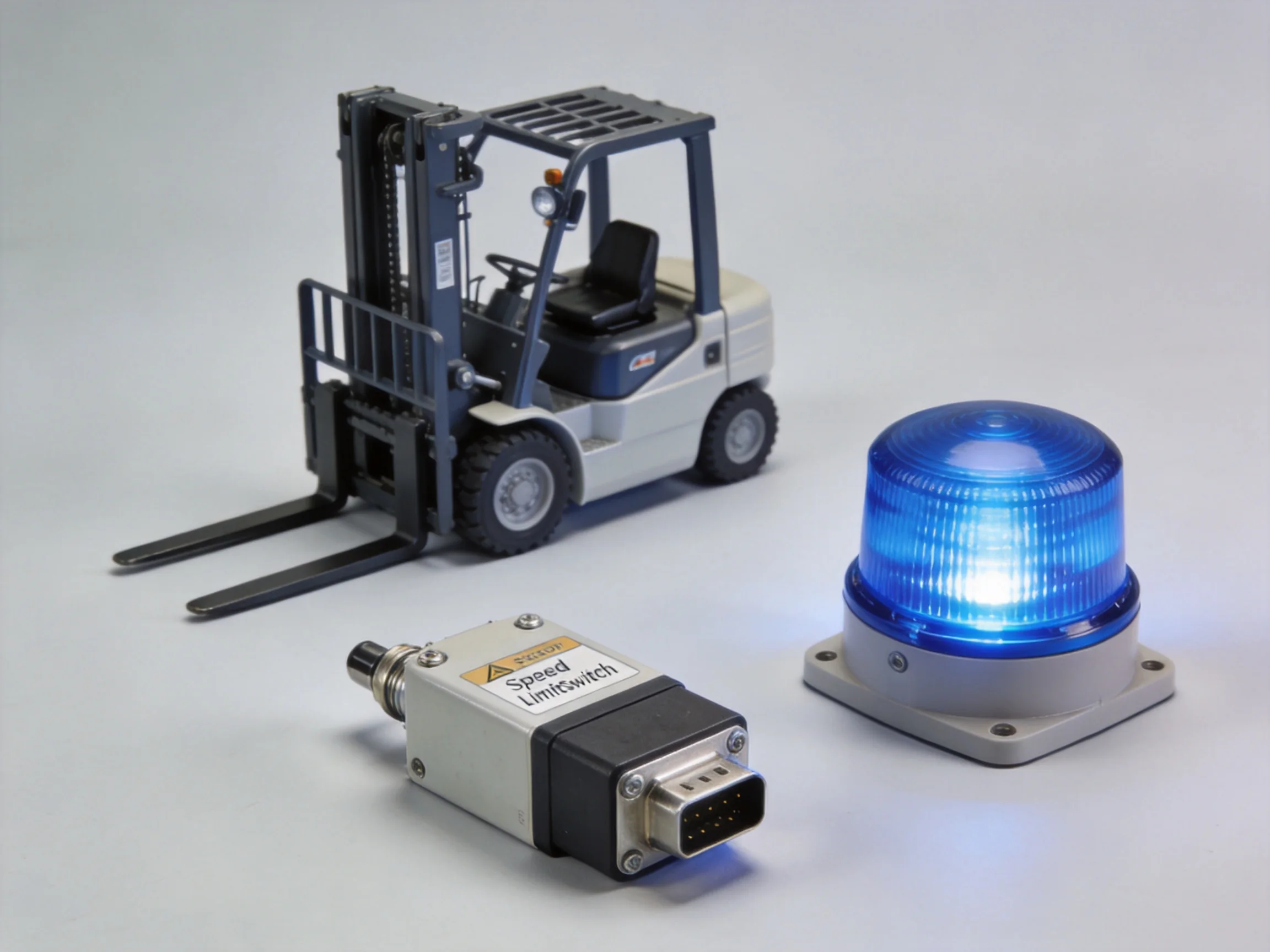 Forklift sensors, switches and safety light