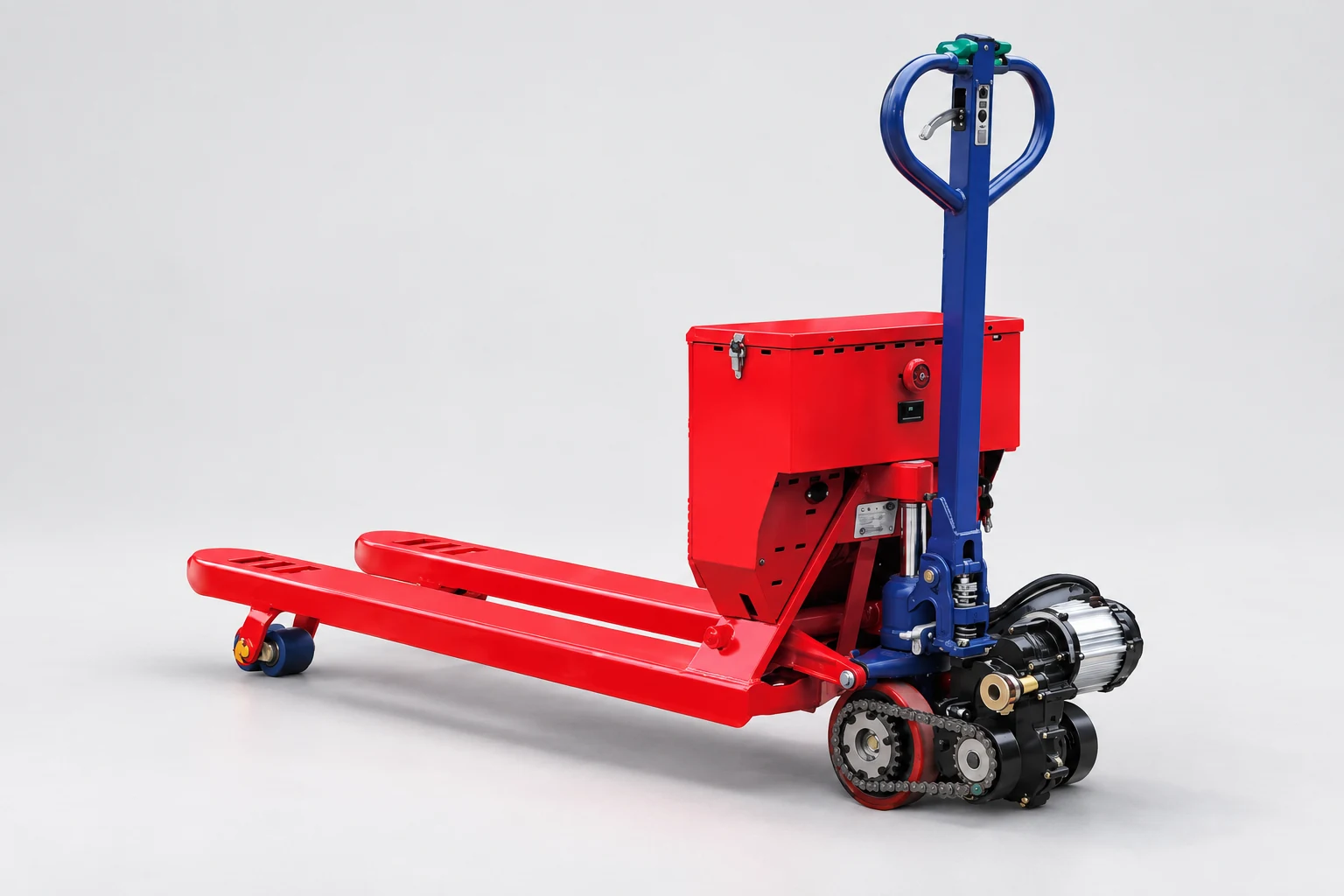 Reference-based illustration of Hongfu 5-ton semi-electric pallet-truck reference