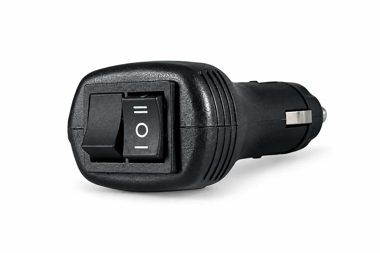 Product presentation based on NOVA imagery: NOVA two-control vehicle accessory power plug