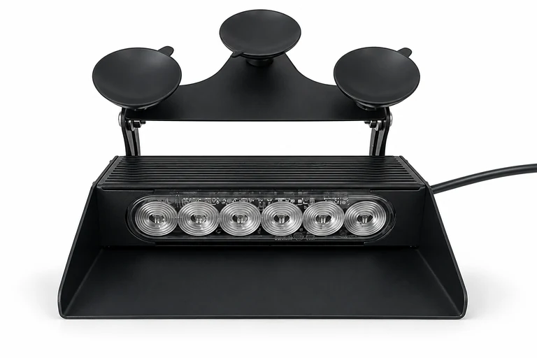 Product presentation based on NOVA imagery: NOVA D6 suction-mounted dash light
