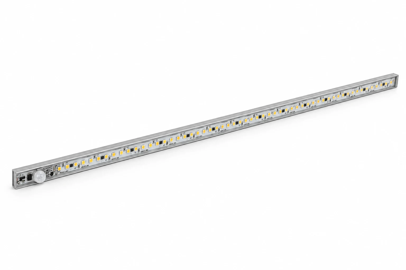 NSVP slim silver strip-light presentation with visible LED row