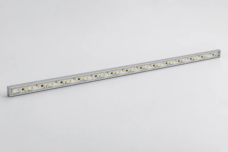 NSVP150 family-based silver linear-light presentation with clear face and visible LED row