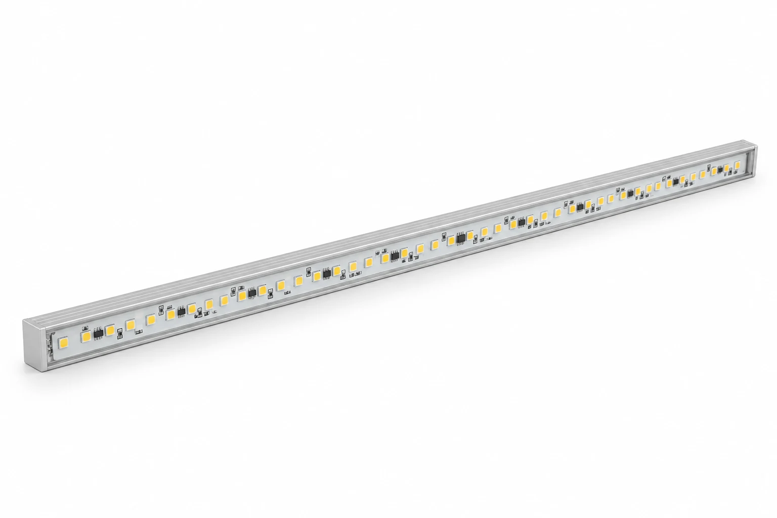 NSVP30 family-based silver linear-light presentation with clear face and visible LED row