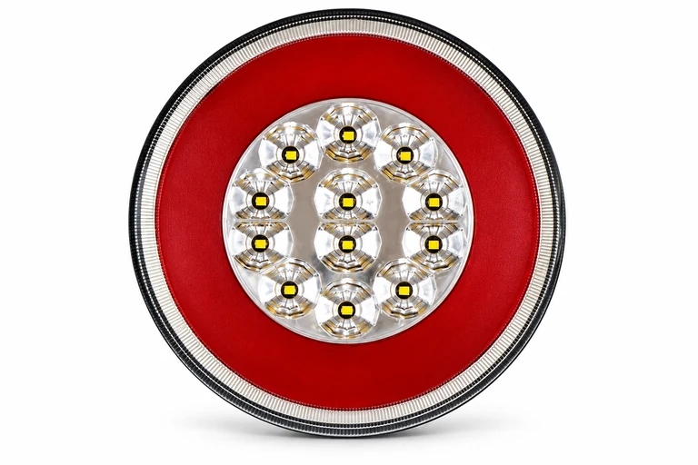 Product presentation based on NOVA imagery: NOVA NS-TL003 round reversing-function rear lamp